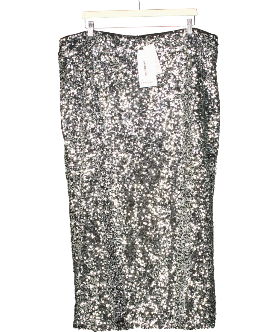 Yours Metallic Sequin Embellished Maxi Skirt UK 22