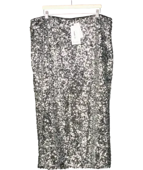 Yours Metallic Sequin Embellished Maxi Skirt UK 22