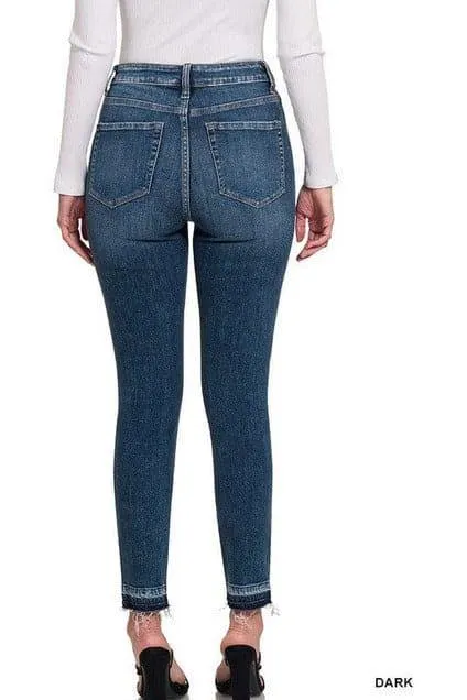 ZENANA High Rise Cropped Skinny Denim Pants