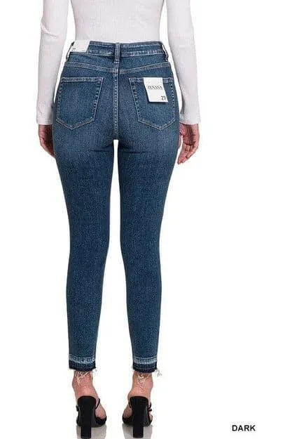 ZENANA High Rise Cropped Skinny Denim Pants