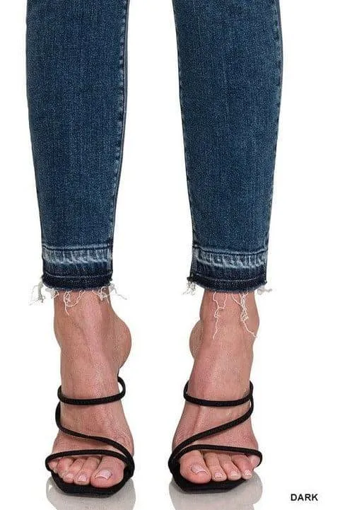 ZENANA High Rise Cropped Skinny Denim Pants